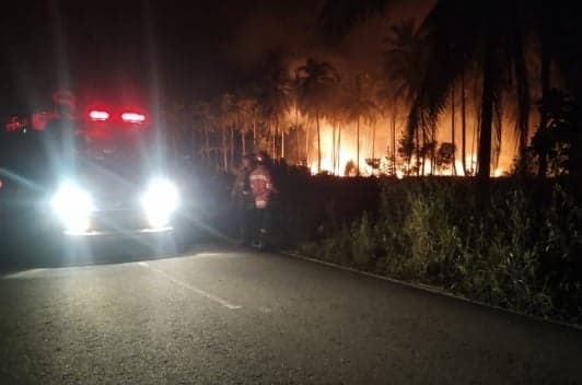 Kebakaran Hanguskan Dua Lokasi Lahan di Natuna