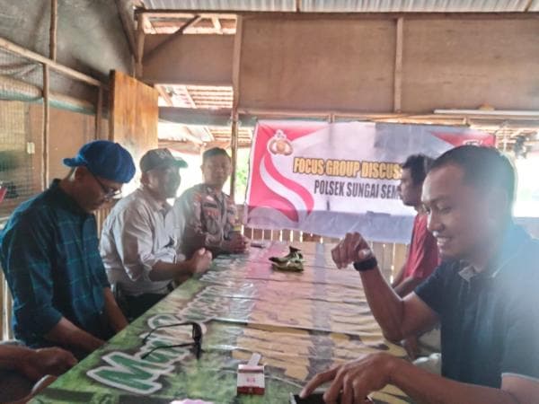 Polsek Medang Kampai Gelar FGD , Berharap Jaga Kerukuran Biarpun Pandangan Politik Berbeda