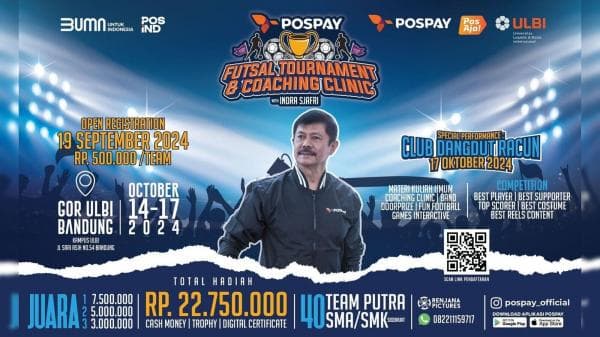 PosIND Gelar Turnamen Futsal Pospay Cup dan Coaching Clinic oleh Indra Sjafri