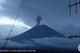 Berstatus Waspada, Gunung Semeru Kembali Erupsi dengan Tinggi Letusan Capai 500 Meter