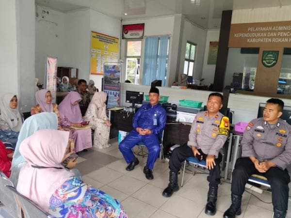 Polres Sosialisasi Pilkada di Disdukcapil Rohul, Ajak Ciptakan Suasana Nyaman