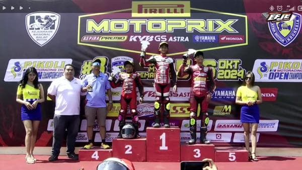 Pembalap kabupaten Bogor Ziven Raih Podium Pertama Kejurnas Motoprix di Sirkuit Mizen Semarang