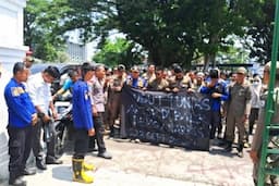 Anggota Satpol PP dan Damkar Lebak Gelar Aksi Solidaritas atas Meninggalnya Yadi Suryadi