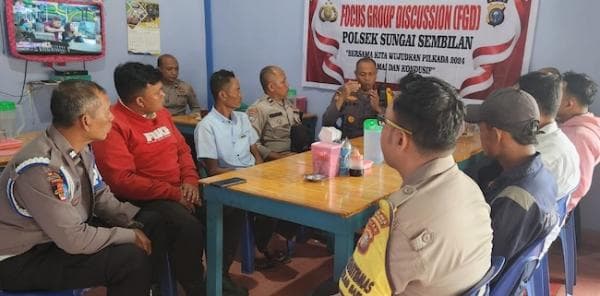 Polsek Sungai Sembilan Gelar FGD Jelang Pilkada Dumai 2024