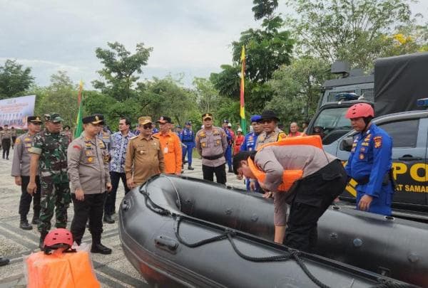 Apel Kesiapsiagaan Bencana, Kapolres Siak :Pindahkan TPS yang Berpotensi Terdampak Banjir