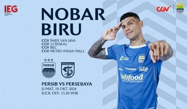 Dukung Persib Lewat Nobar Biru, Tonton Pertandingan Kontra Persebaya di Beberapa Mall Bandung!