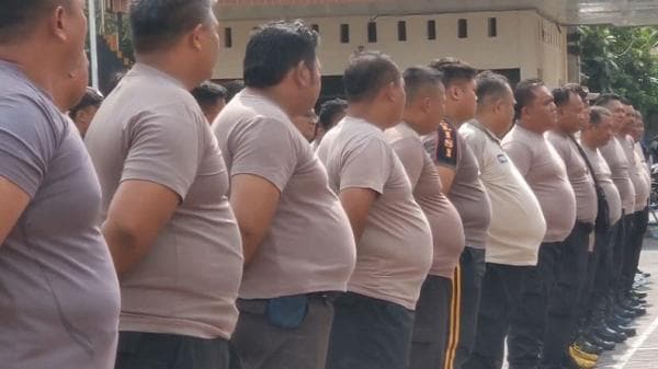 Saat Puluhan Polisi Gendut Diminta Turunkan Berat Badan, Ada yang Berbobot 140 Kilogram