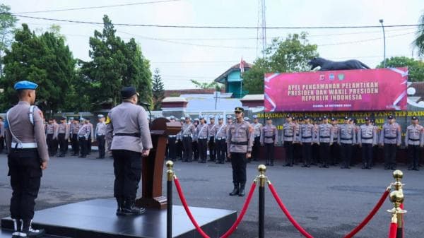 Polres Ciamis Gelar Apel Siaga Jelang Pelantikan Presiden dan Wakil Presiden 2024