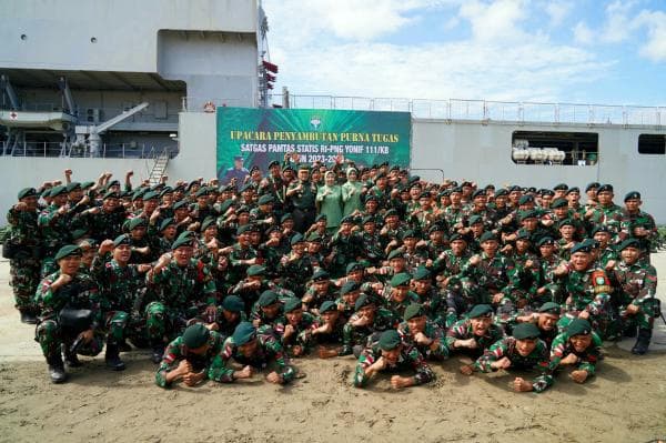 Kepulangan 480 Satgas RI-PNG Yonif 111 RK Karma Bhakti Tiba di Aceh