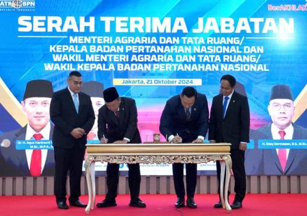 Sertijab Menteri dan Wakil Menteri ATR/BPN, Nusron Wahid: Siap Lanjutkan Program Pendahulu