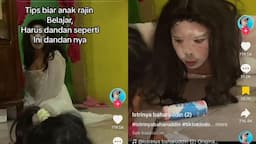 Viral ! Agak Laen, Seorang Ayah Ajarkan Anak Belajar dengan Kostum Hantu