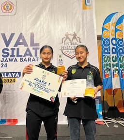 Dua Pesilat Putri Harumkan Kabupaten Bogor di Festival Pencak Silat Tingkat Jawa Barat 2024