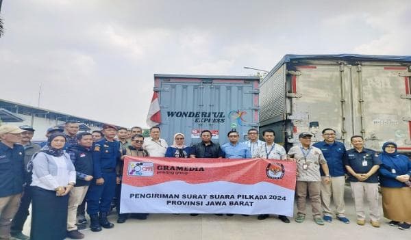 Kick Off Pengiriman Surat Suara Pilkada Jabar 2024