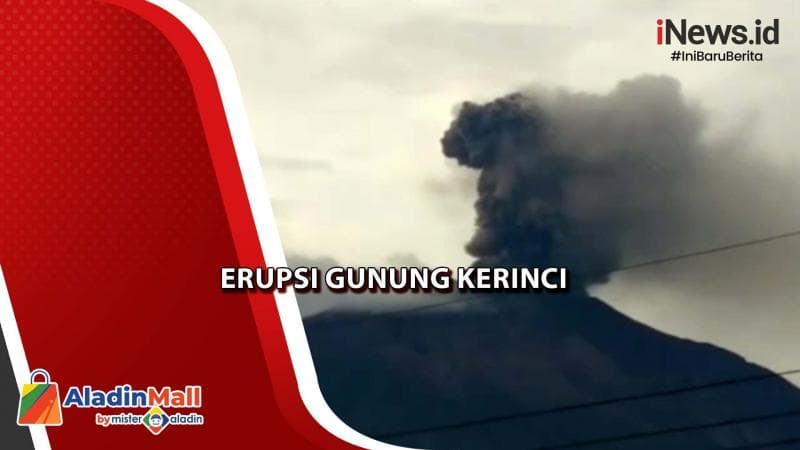 Gunung Kerinci Terus Ererupsi, Semburan Abu Vulkanik Mencapai Ketinggian 1.2 Km