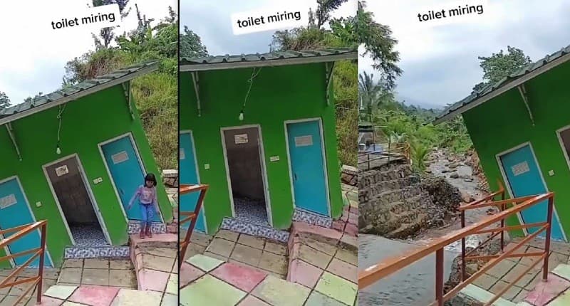 Viral di Tempat Wisata Ada Toilet Miring di Pinggir Sungai, Pengunjung Langsung Bingung!