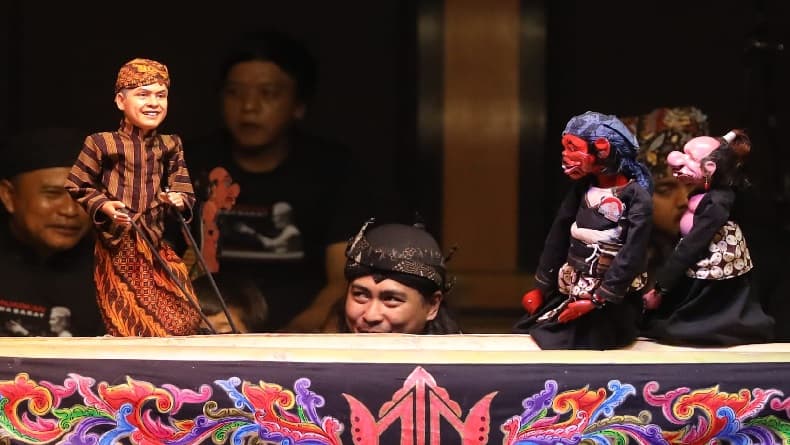 GPM-Pelaku Seni Budaya Jabar Kolaborasi, Ada Wayang Golek Mirip Ganjar Pranowo