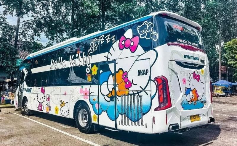 Mengenal PO Bus KYM Trans, Pikat Penumpang Lewat Livery Unyu-Unyu Hello Kitty