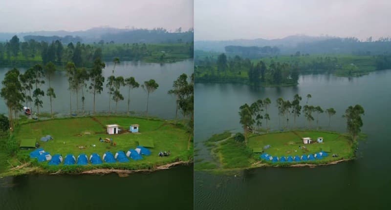 Viral Pulau Kecil di Tengah Danau di Pengalengan Bandung, Suasananya Alami dan Asri