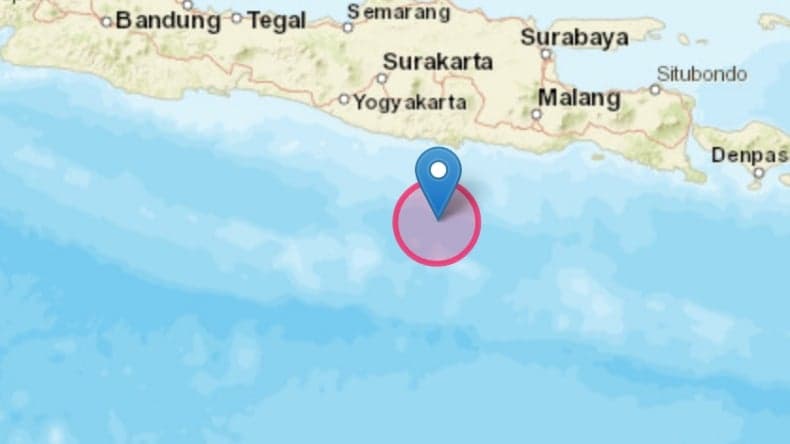 Gempa Terkini M 4,4 Guncang Pacitan, Kedalaman 10 Km