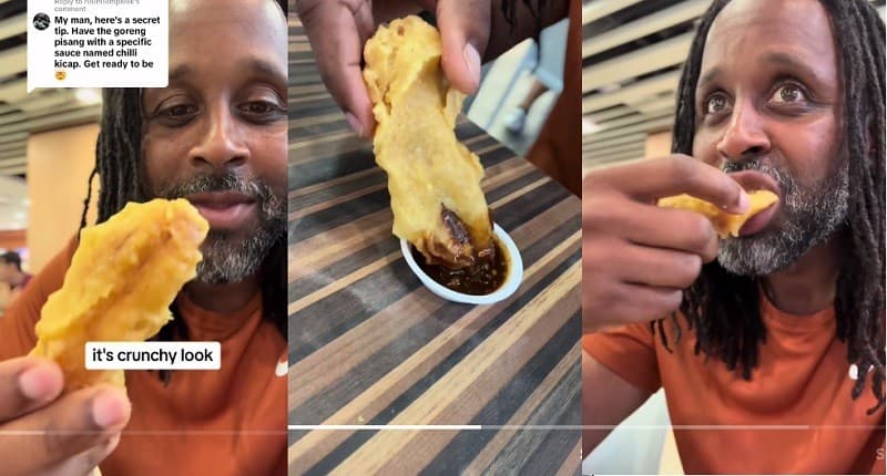 Viral, Pria di Singapura Ketagihan Makan Pisang Goreng Sambal Kicap serasa Ingin ke Surga! Viral, Pria di Singapura Ketagihan Makan Pisang Goreng Sambal Kicap serasa Ingin ke Surga!