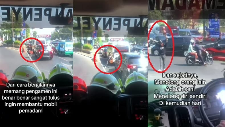 Viral Aksi Pengamen Buka Jalan untuk Truk Damkar di Simpang Pasteur-Surya Sumantri Bandung Viral Aksi Pengamen Buka Jalan untuk Truk Damkar di Simpang Pasteur-Surya Sumantri Bandung