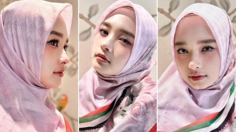 4 Potret Inara Rusli Pakai Hijab Motif Bendera Palestina, Banjir Pujian Netizen