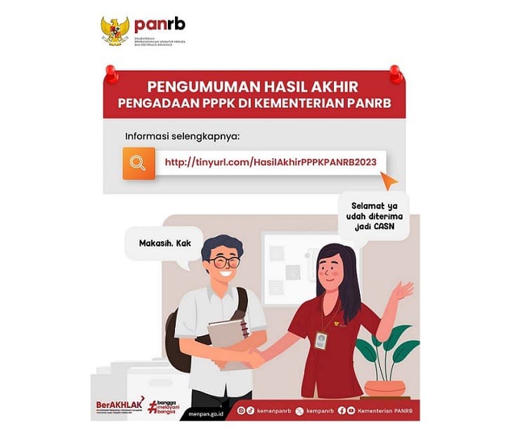 Hasil Akhir Rekrutmen PPPK Kementerian PANRB 2023 Resmi Diumumkan, yang Lulus Wajib Lakukan Ini