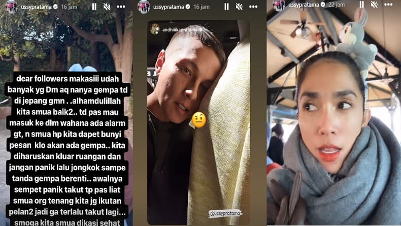 Ussy Sulistiawaty Rasakan Gempa saat Liburan di Jepang: Sempat Panik dan Takut Ussy Sulistiawaty Rasakan Gempa saat Liburan di Jepang: Sempat Panik dan Takut