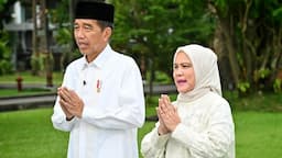 Jokowi dan Iriana Sholat Idul Adha di Simpang Lima Semarang, Ketua KPU jadi Khatib