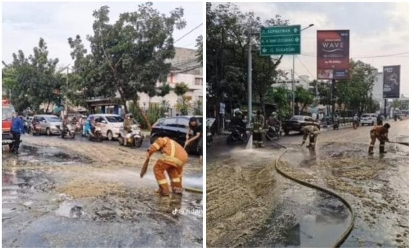 Mobil Sedot Tinja Kecelakaan Kotoran Berceceran di Jalan, Netizen: Motor Auto Balik Arah Mobil Sedot Tinja Kecelakaan Kotoran Berceceran di Jalan, Netizen: Motor Auto Balik Arah