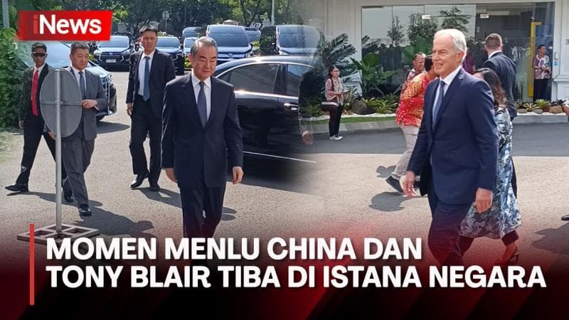 Momen Menlu China Wang Yi hingga Tony Blair Tiba di Istana Negara untuk Bertemu Jokowi