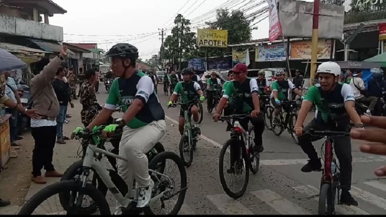 GP Ansor Gelar Gowes 90 Km, 200 Peserta Tiba di Bekasi