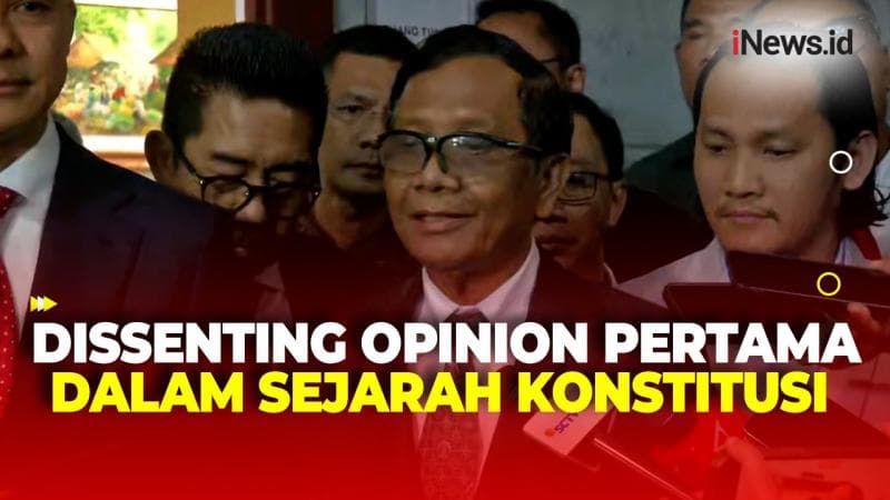 Mahfud MD Apresiasi MK, Soroti Dissenting Opinion Pertama di Sejarah Sidang Sengketa Pilpres
