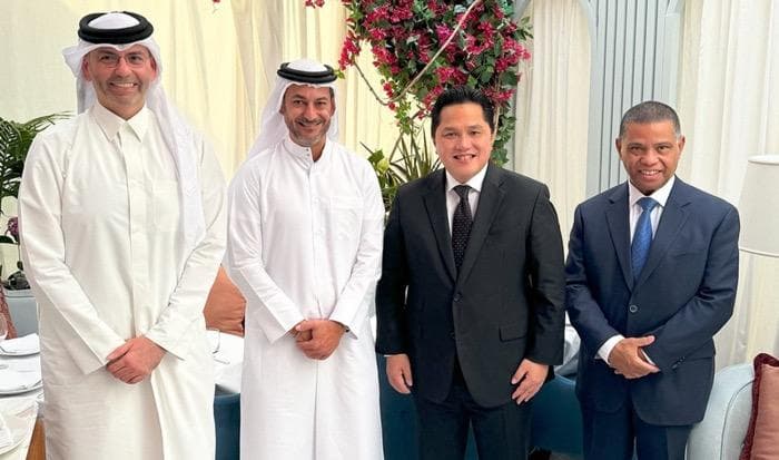 Erick Thohir Bahas Kerja Sama Investasi dengan Petinggi Ooredoo di Qatar