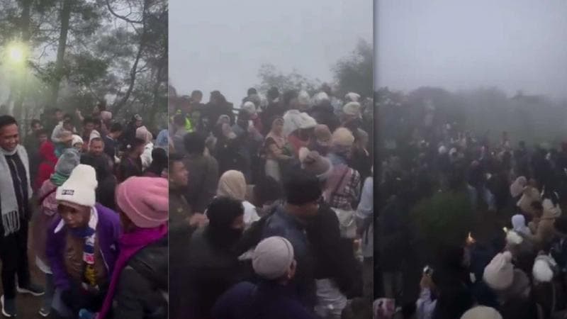 Viral Pemandangan Bukit Sikunir di Dieng saat Long Weekend, Dipenuhi Lautan Manusia!