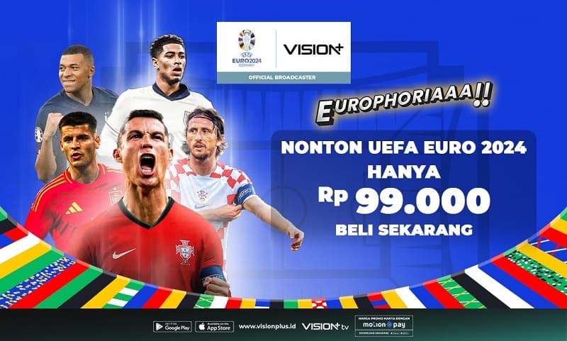 Euro 2024 Tinggal Menghitung Hari, Saksikan Live Streaming di Vision+