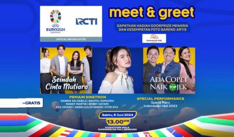 Pemain Sinetron Seindah Cinta Mutiara dan Ada Copet Naik Ojek Siap Menyapa Kota Bandung di Meet and Greet RCTI