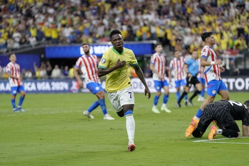 Hasil Copa America 2024: Vinicius Menggila, Brasil Pesta Gol Gawang Paraguay!