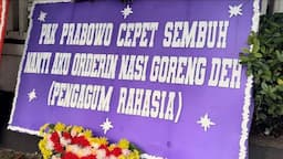 Potret Karangan Bunga untuk Prabowo Berdatangan ke RSPPN, Doakan Cepat Sembuh