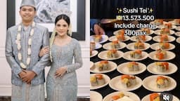 Viral Menu Hidangan Pernikahan Mewah Habiskan Dana hingga Rp216 Juta, Ada Sushi Tei hingga Dcrepes
