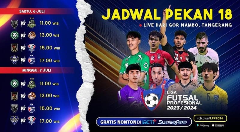 Jadwal Lengkap Liga Futsal Profesional 2023/2024 Pekan Ini, Saksikan di RCTI+