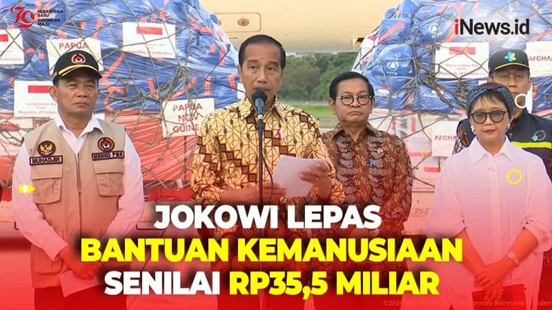 Lepas Bantuan Kemanusiaan Untuk Papua Nugini & Afganistan, Jokowi: Semoga Lekas Bangkit