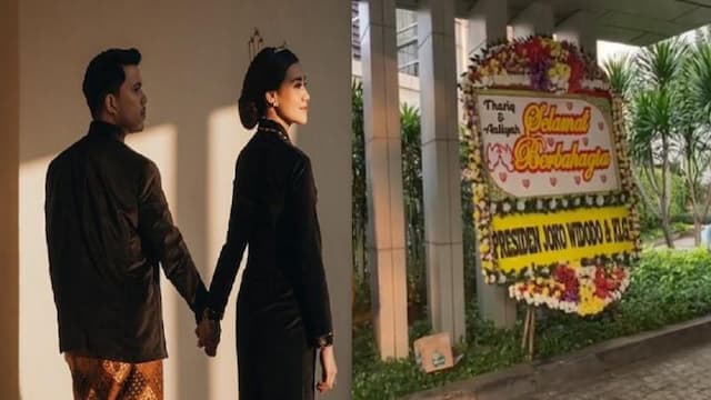 Thariq Halilintar dan Aaliyah Massaid Nikah Hari Ini, Presiden Jokowi Kirim Karangan Bunga