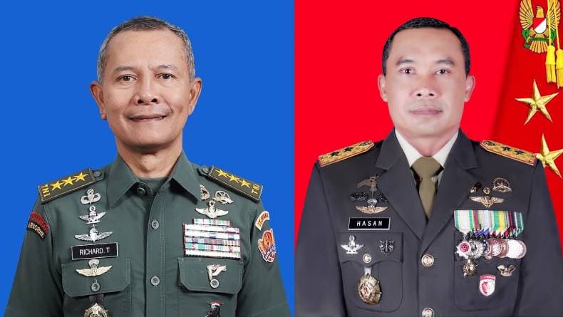 Mutasi TNI: Letjen Richard Tampubolon Jadi Kasum TNI, Mayjen M Hasan Pangkostrad