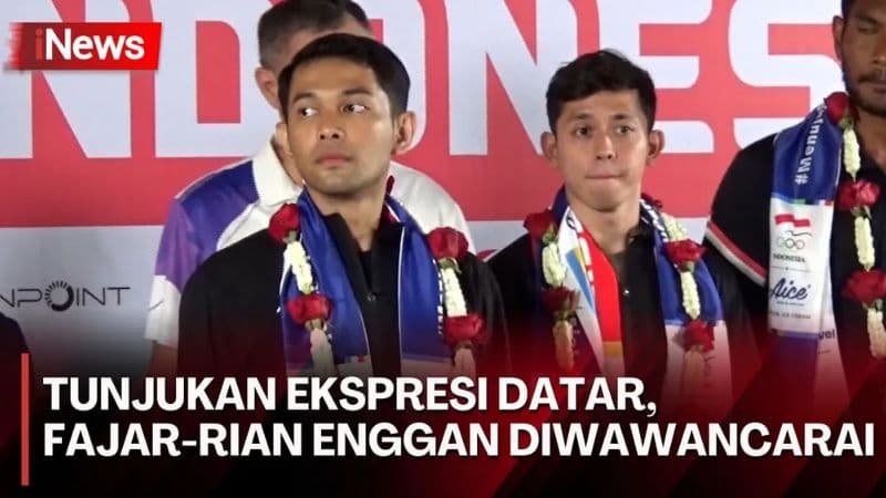 Tiba di Indonesia usai Berlaga di Olimpiade Paris 2024, Fajar-Rian Pilih Bungkam