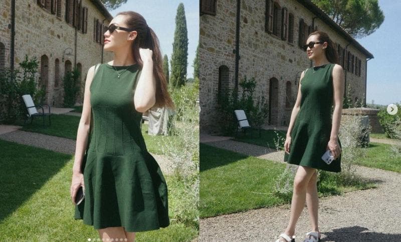 5 Gaya Cantik Aaliyah Massaid Pakai Dress Mini di Italia, Netizen: Kakinya Glowing!