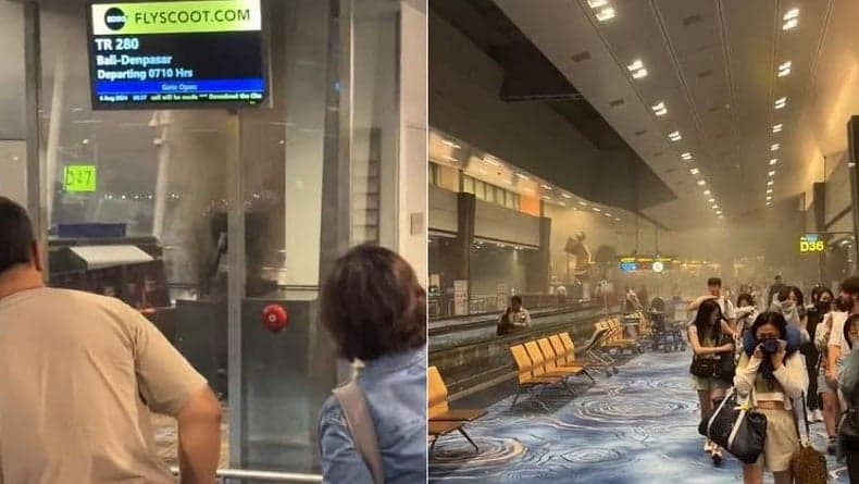 Geger Asap Mengepul di Terminal 1 Bandara Changi gegara Mesin X-ray Terbakar