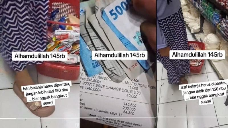 Viral Suami Batasi Istri Belanja Bulanan Hanya Rp150.000, Netizen: Padahal buat Keluarga