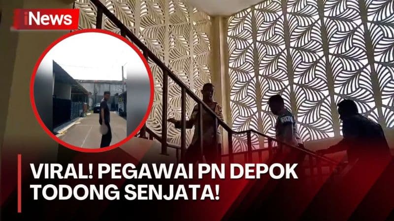 Viral Panitera PN Depok Berlaga bak Koboi, Todongkan Senpi ke Warga Sipil