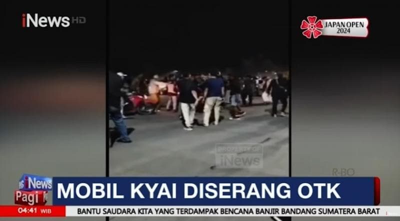 Sejumlah OTK Serang Mobil Rombongan Kiai dan Banser di Rengasdengklok